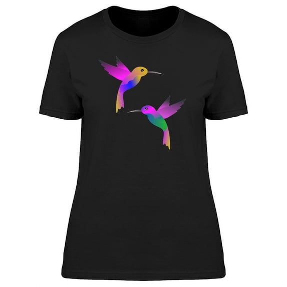 Colorful Love Hummingbirds T-Shirt Women -Image by Shutterstock, Female Large