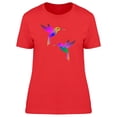 thumbnail image 1 of Colorful Love Hummingbirds T-Shirt Women -Image by Shutterstock, Female x-Large, 1 of 2
