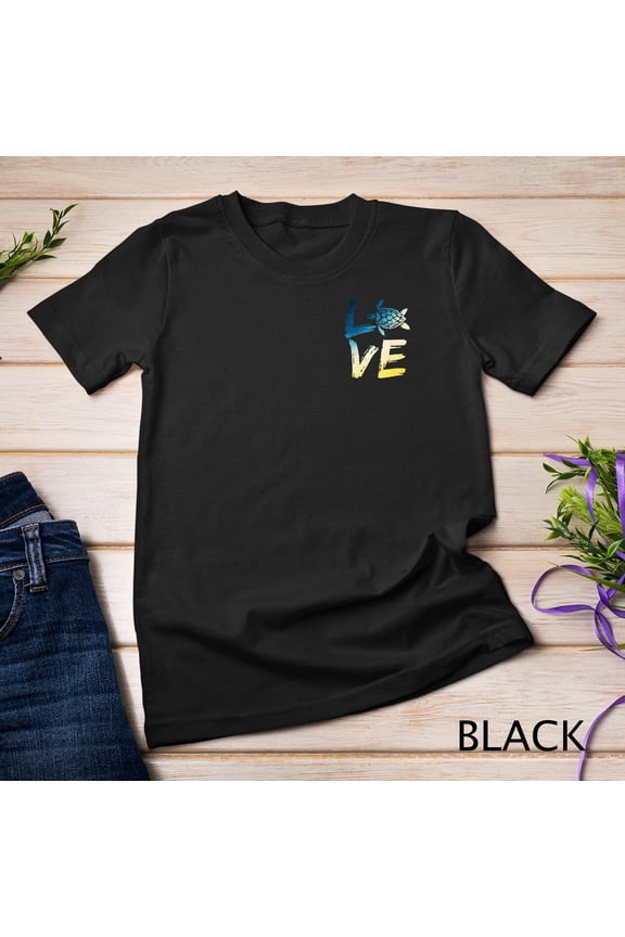 Colorful Love Turtle Nature Environment Ocean Sea Creature T-Shirt