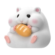 Colorful Loving Hamster Figurine Hand Painted Resin Display Small Animal Collectible Desk Decor Colorful Mini Hamster Play Sets Figure for Shelf Home Office Decoration Assorted Styles