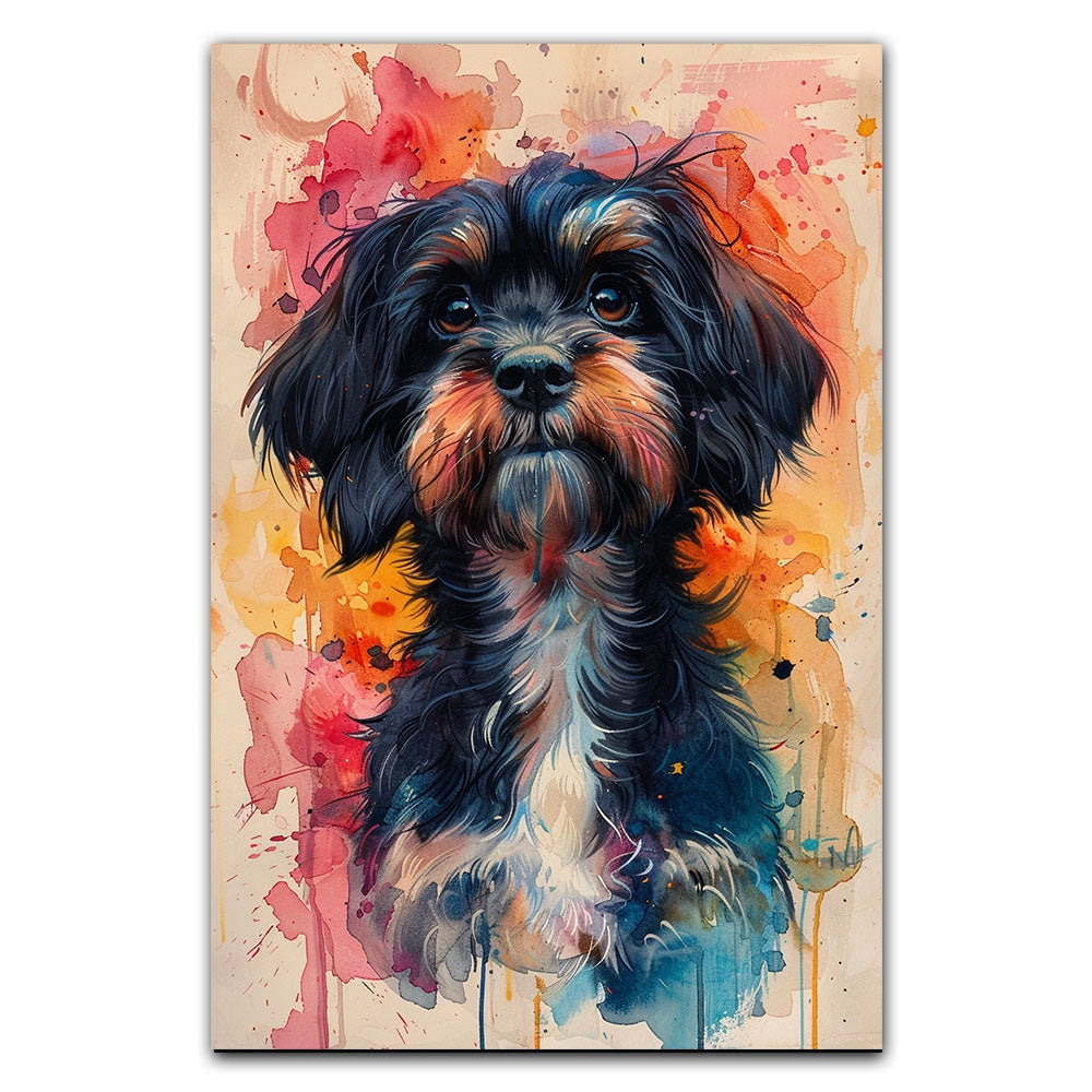 Colorful Lowchen Wall Art Abstract Dog Posters Animal Canvas Painting ...