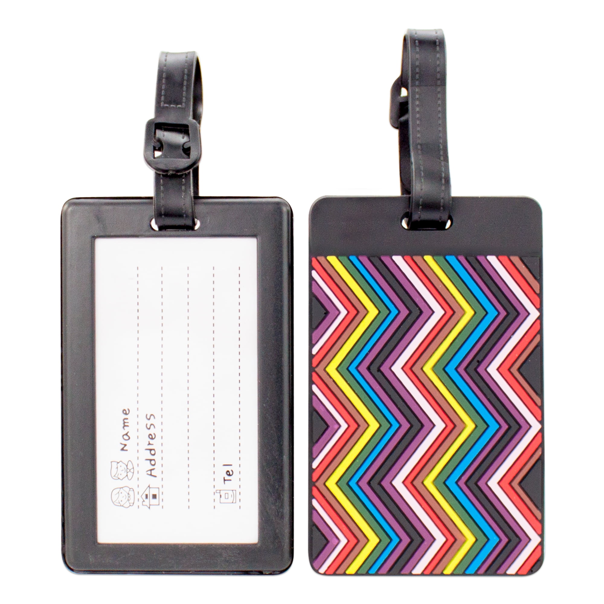Miami CarryOn Colorful Luggage Tags/Card Holder/Bag Tags/ID Tags - 2 Set