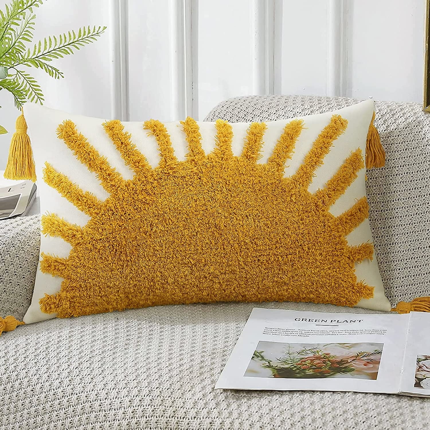 Colorful top lumbar pillow