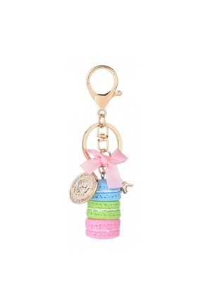 Colorful Macaron Effiel Tower Charm Keychain Cute Pendant Ornament Car Keyring for Purse Bag Backpack Handbag Key Holder