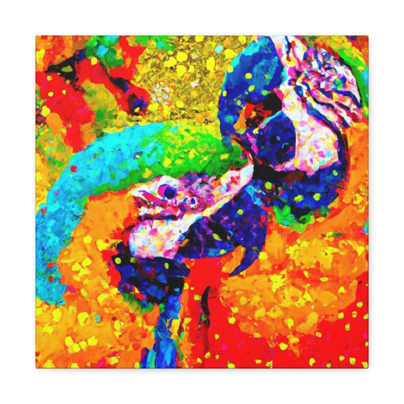 Colorful Macaw Mosaic - Canvas