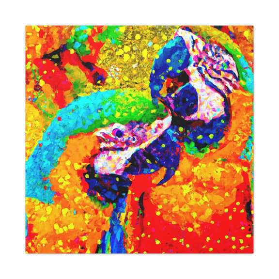 Colorful Macaw Mosaic - Canvas