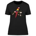 thumbnail image 1 of Colorful Macaw On Sakura Branch T-Shirt Women -Image by Shutterstock, Female Large, 1 of 4