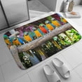 Colorful Macaw Parrots Bath Rugs Absorbent Non Slip Door Mats Soft