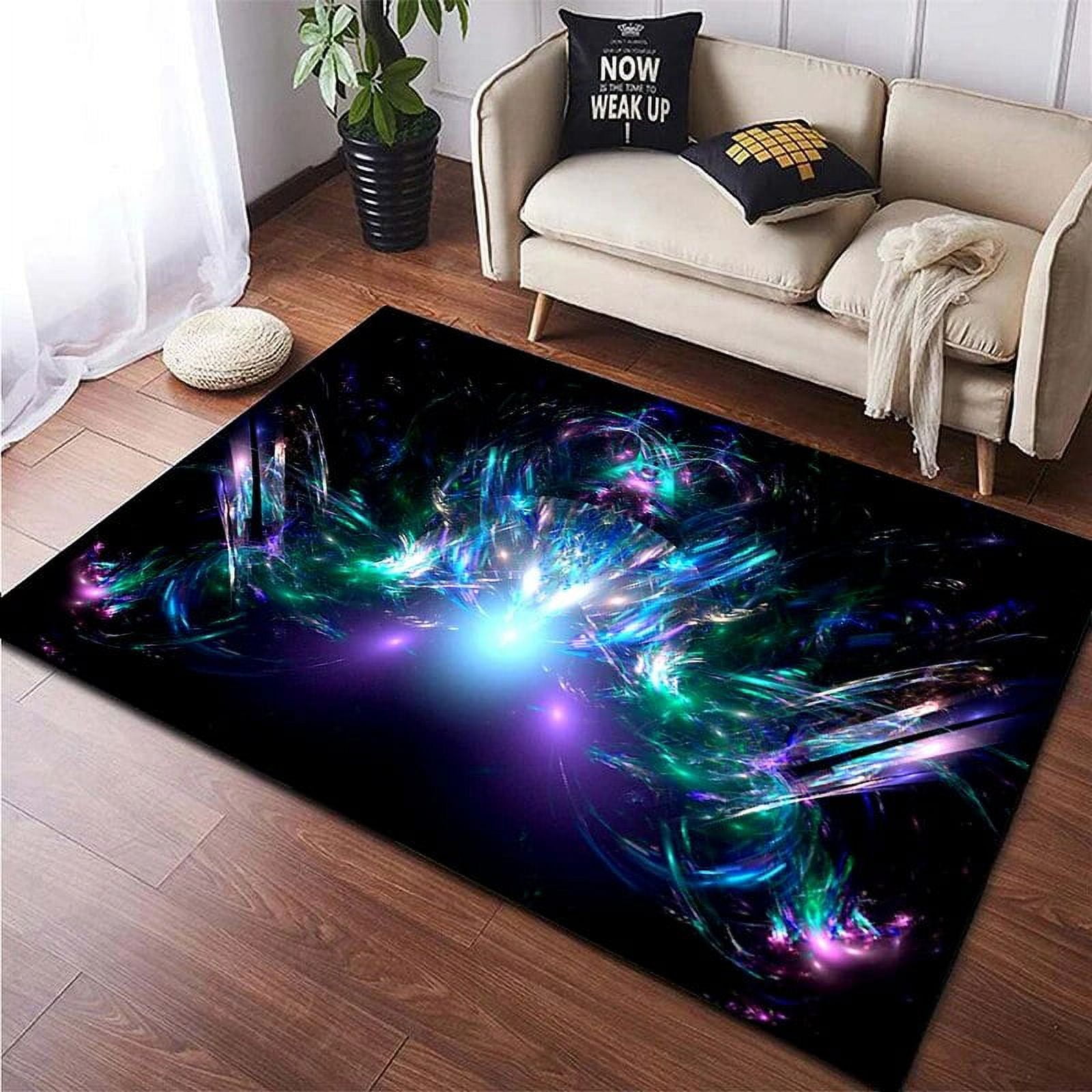 Colorful Magical Fantasy Abstract Art Printed Carpet for Living Room ...