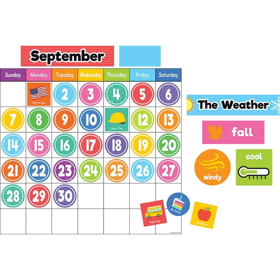 Teacher Created Resources Colorful Magnetic Calendar Set, 93 Pieces
