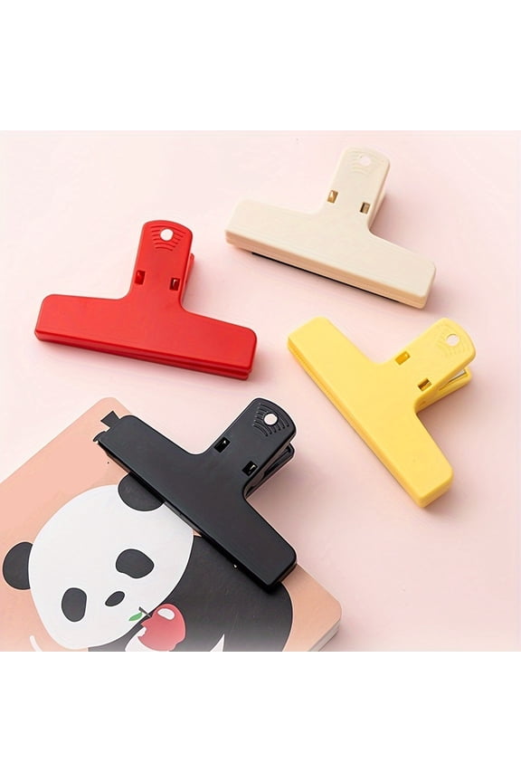 Colorful Magnetic Long-Tail Clips - Pack of 3 | Ideal for Sealing Receipts, Documents, and Accounts