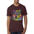 thumbnail image 1 of Colorful Majestic Neon Atric Wolf | Dean Russo Art Animal Lover Mens Premium Tri Blend T-Shirt, Cardinal, S, 1 of 5