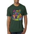 thumbnail image 1 of Colorful Majestic Neon Atric Wolf | Dean Russo Art Animal Lover Mens Premium Tri Blend T-Shirt, Forest Green, S, 1 of 5