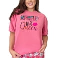 thumbnail image 1 of Colorful Makeup Queen Design, Crunchberry Comfort Colors T-Shirt, Large, 1 of 3