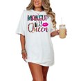 thumbnail image 1 of Colorful Makeup Queen Design, White Comfort Colors T-Shirt, Small, 1 of 3