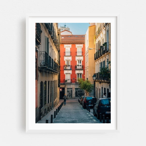 Colorful Malasana 02 - Madrid Spain Photography White Framed Wall Art Print 16 x 24 inches