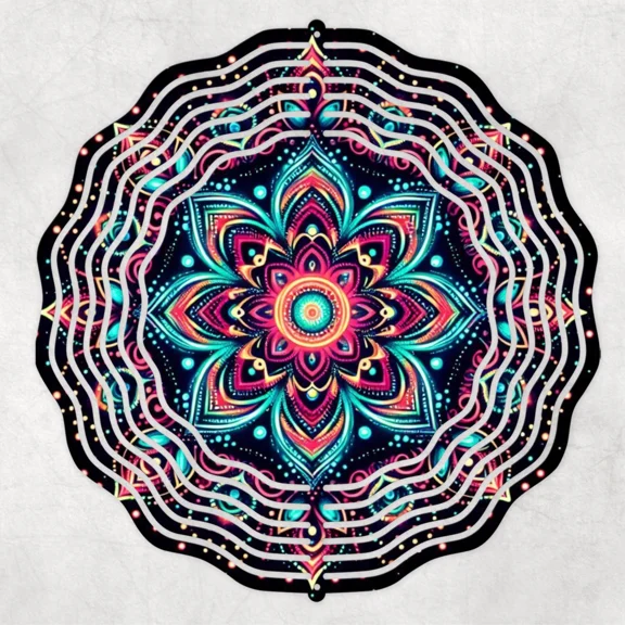 Colorful Mandala 10" Wind Spinner