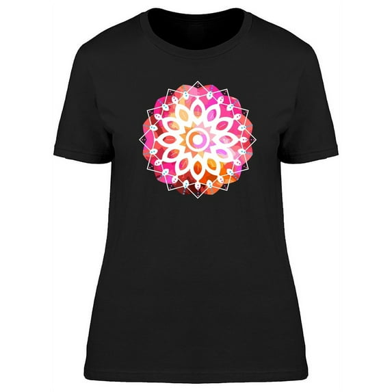 Colorful Mandala Bold Spikes T-Shirt Women -Image by Shutterstock, Female Medium