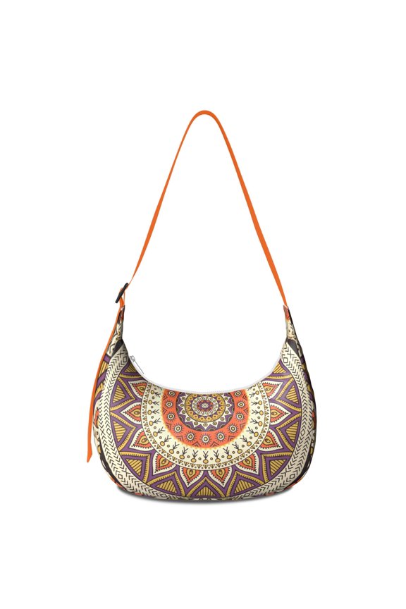 Colorful Mandala Crossbody Bag for Women Bohemian Psychedelic Purse with Ethnic Abstract Design Meditation Healing Pattern for Zen Spiritual Energy
