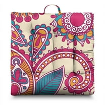 Colorful Mandala Floor Pillow - Large Square Meditation Cushion for Adults, Fluffy & Resilient PP Cotton Filling, Boho Chic Home Decor