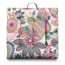 Colorful Mandala Floor Pillow - Large Square Meditation Cushion for Adults, Fluffy & Resilient PP Cotton Filling, Boho Chic Home Decor