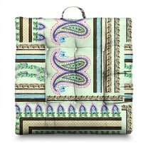 Colorful Mandala Floor Pillow - Large Square Meditation Cushion for Adults, Fluffy & Resilient PP Cotton Filling, Boho Chic Home Decor