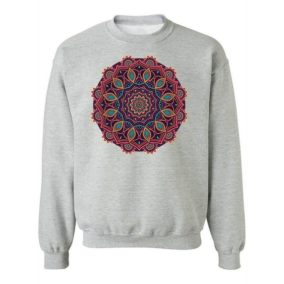 Colorful Mandala Impression Sweatshirt Women -Image by Shutterstock, Female XX-Large