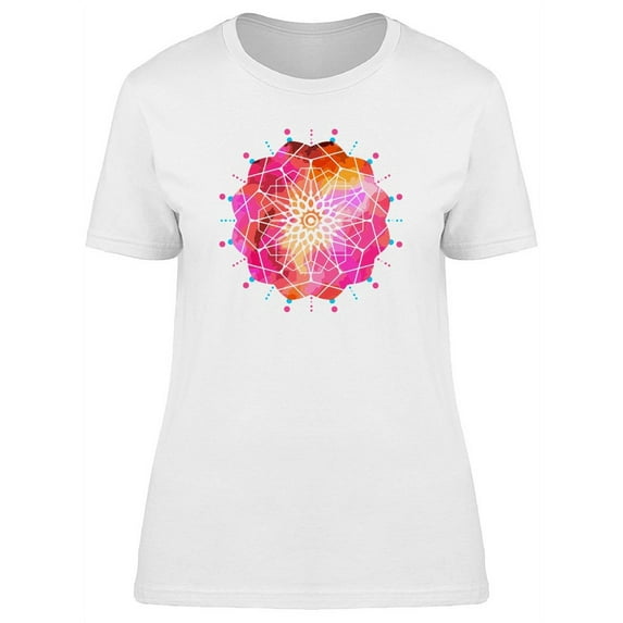 Colorful Mandala Small Spikes T-Shirt Women -Image by Shutterstock, Female XX-Large