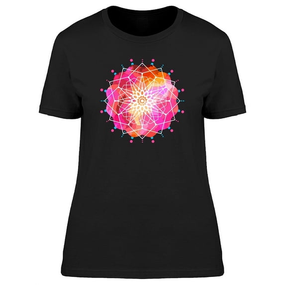 Colorful Mandala Small Spikes T-Shirt Women -Image by Shutterstock, Female x-Large