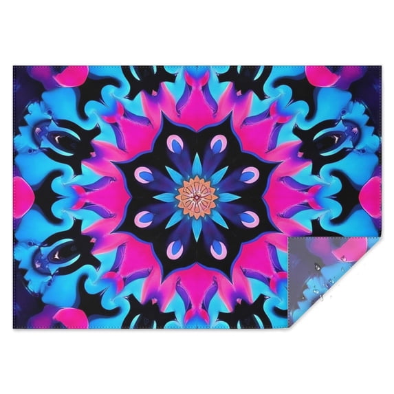 Colorful Mandala Tie Dye Pattern Rectangle Tablecloth 60"x84",Waterproof Polyester Rectangle Table Cloth, Wipeable Spillproof Polyester Tablecloth for Dining, Camping, Indoor and Outdoor