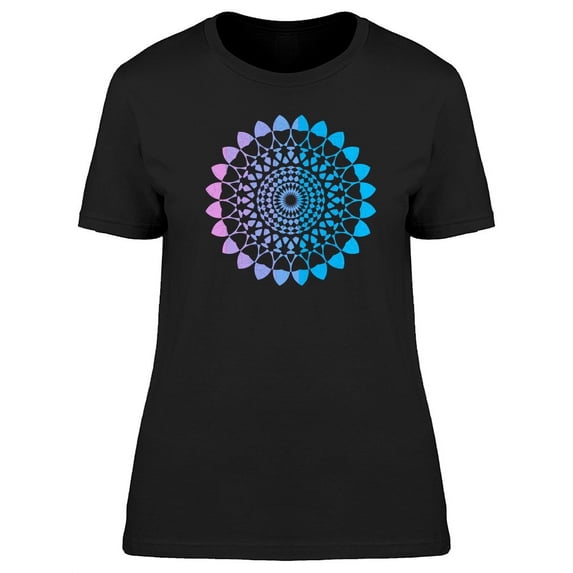 Colorful Mandala With Curly Wave T-Shirt Women -Image by Shutterstock, Female Small