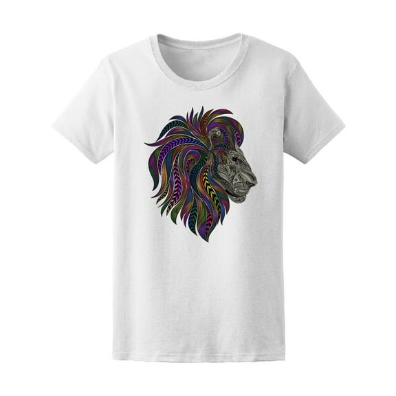 Colorful Mane Lion T-Shirt Men -Image by Shutterstock, Male Small