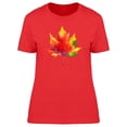 thumbnail image 1 of Colorful Maple Leaf T-Shirt Women -Image by Shutterstock, Female x-Large, 1 of 2