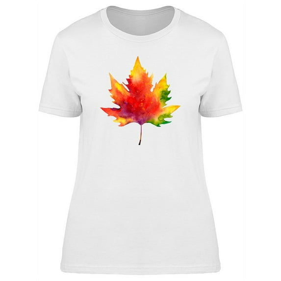 Colorful Maple Leaf T-Shirt Women -Image by Shutterstock, Female x-Large