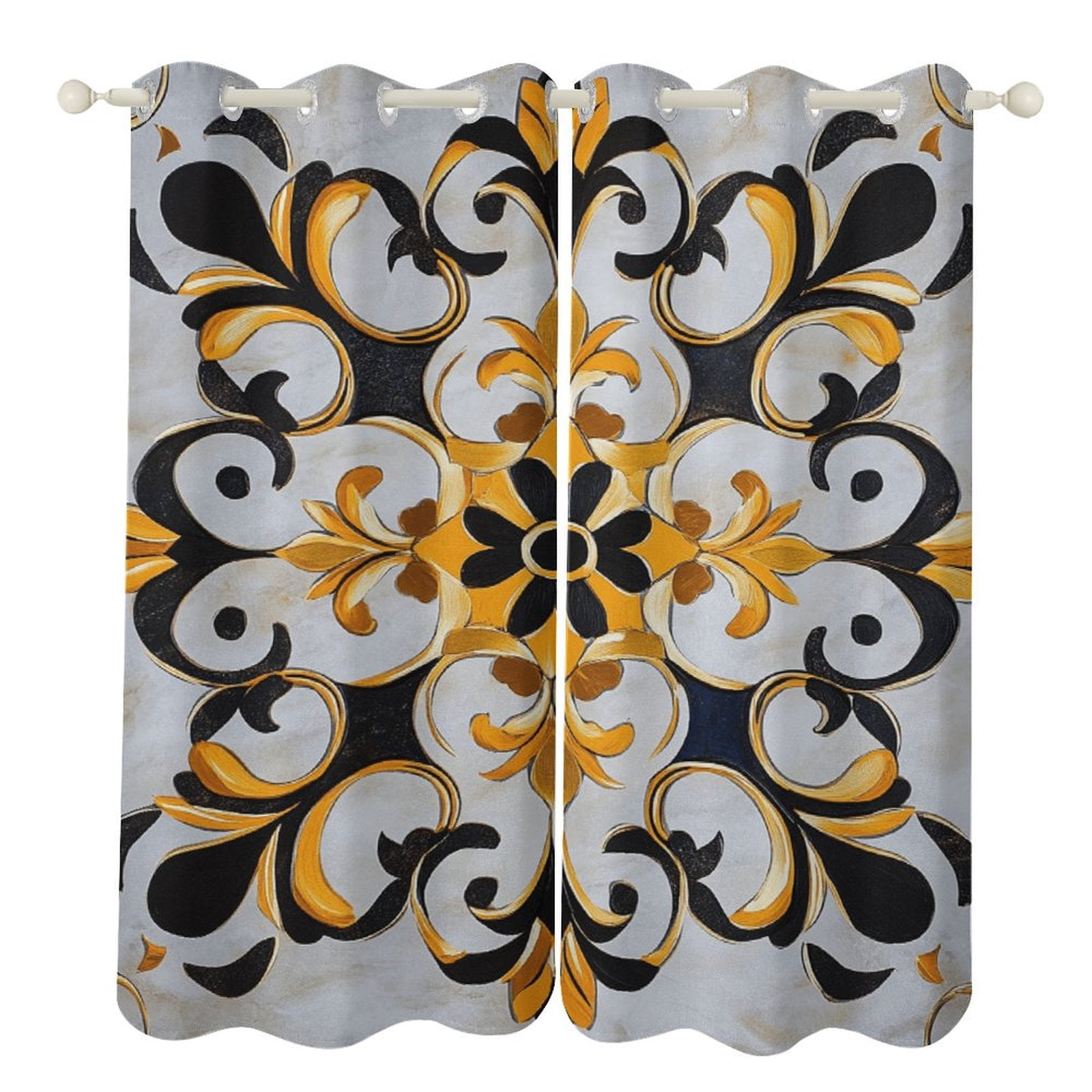 Colorful Marble (17) Luxury Window Curtains Blinds for Living Room Kids
