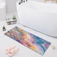 thumbnail image 1 of Colorful Marble Bath Mat 39x20 Non-Slip Bathroom Rugs Absorbent Soft Plush Quick Dry for Tub Shower Kitchen Home Decor, 1 of 8