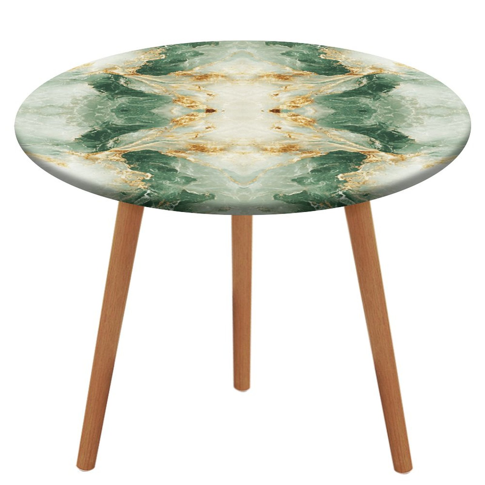Colorful Marble Green Gilding (74) Pattern Round Tablecloth Waterproof ...