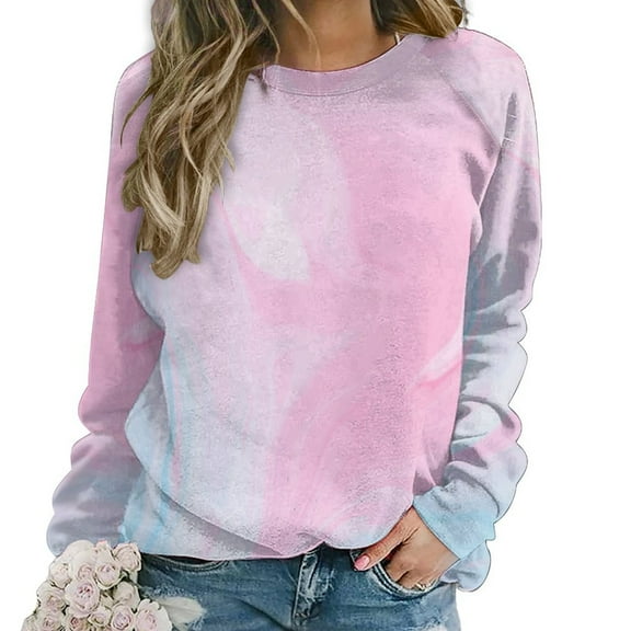 Colorful Marble Pattern Mom Sweatshirt For Women Long Sleeve Pullover