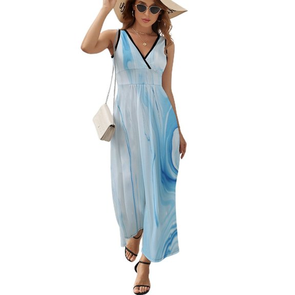 Colorful Marble Pattern Pattern Design Sleeveless Dress Summer Clothes for Women Women's Clothing 2025