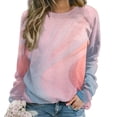 thumbnail image 1 of Colorful Marble Pattern Womens Casual Crewneck Sweatshirt Long Sleeve Tops Cute Pullover Loose Fit, 1 of 7