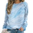 thumbnail image 1 of Colorful Marble Pattern Womens Oversized Sweatshirts Hoodies Crewneck Casual Tops Comfy FallWinter Clothes 2024, 1 of 7
