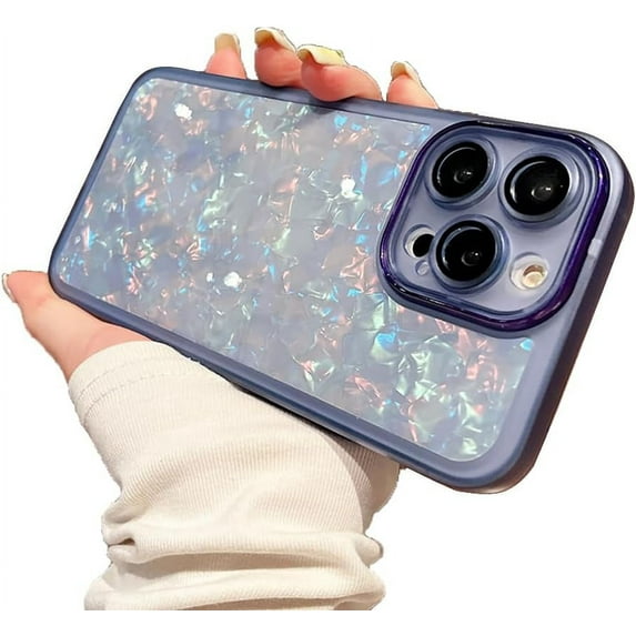 Colorful Marbling Shell Texture Soft Phone Case Compatible with iPhone Case (Blue,iPhone 11 Pro)