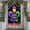 thumbnail image 1 of Colorful Mardi Gras Banner Purple Green Gold Carnival Display Curly Vines Star Decor Festival Backdrop for Mardi Gras Celebration Carnival Party Festival Decor, 1 of 9