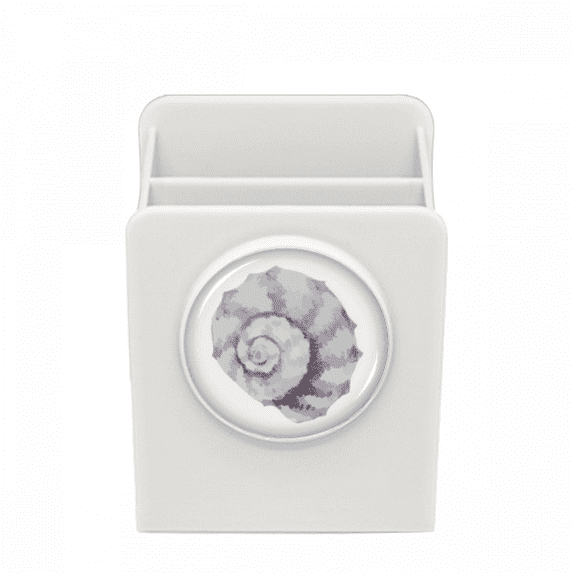 Colorful Marine Life Snail Illustration Desk Pencil Holder Cup Pen Organizer