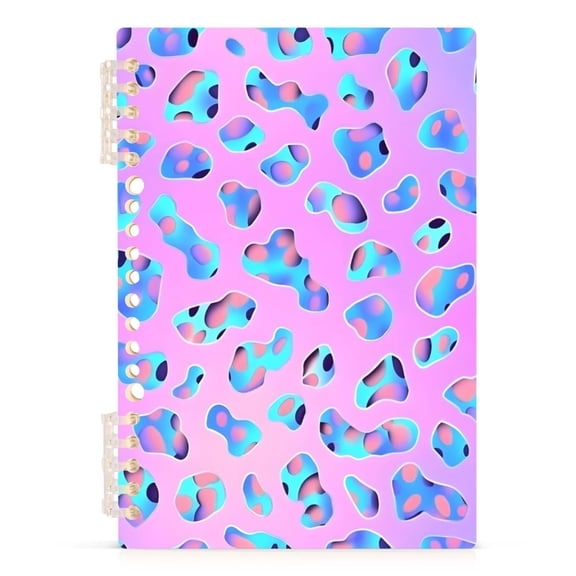 Colorful Markings A5 Notebook Refillable 60 Sheets Detachable Ring Binder PP Cover Journal