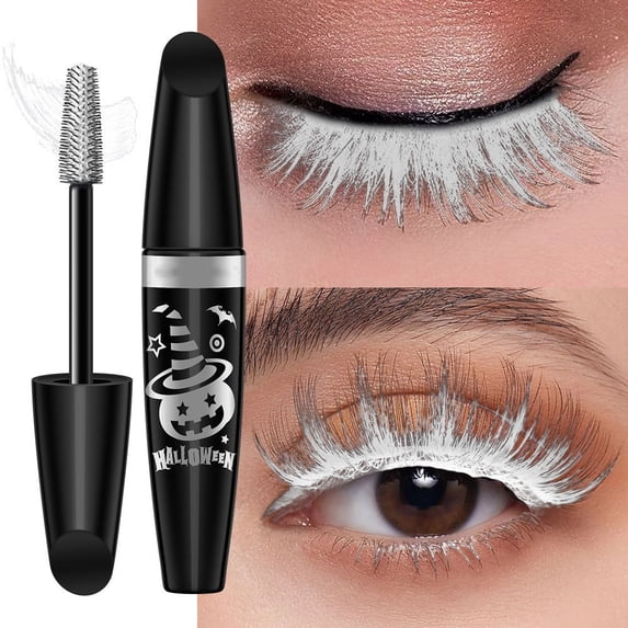 Colorful Mascara Set, Red Pink Purple Blue White Black Mascaras Charming Waterproof Smudge-proof Mascara Rainbow Fiber for Eyelash Eye Makeup