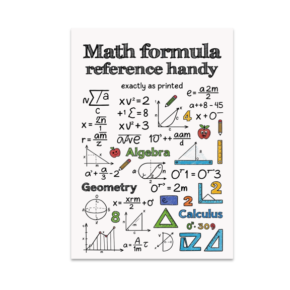 Colorful Math Classroom Art - Math Enthusiast - 13x19 Poster Print