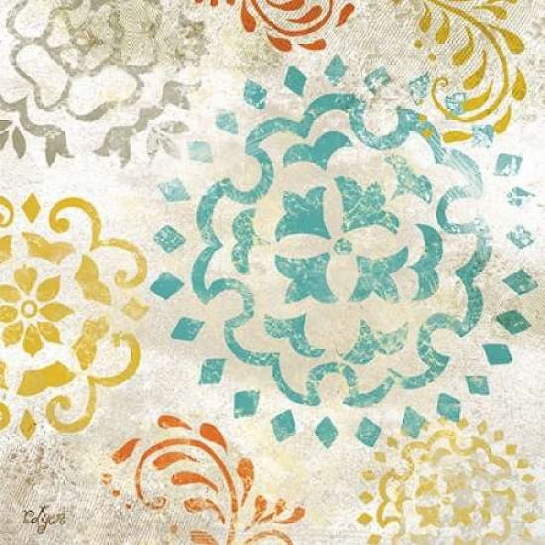 Colorful Medallions II Canvas Art - Rebecca Lyon (24 x 24)