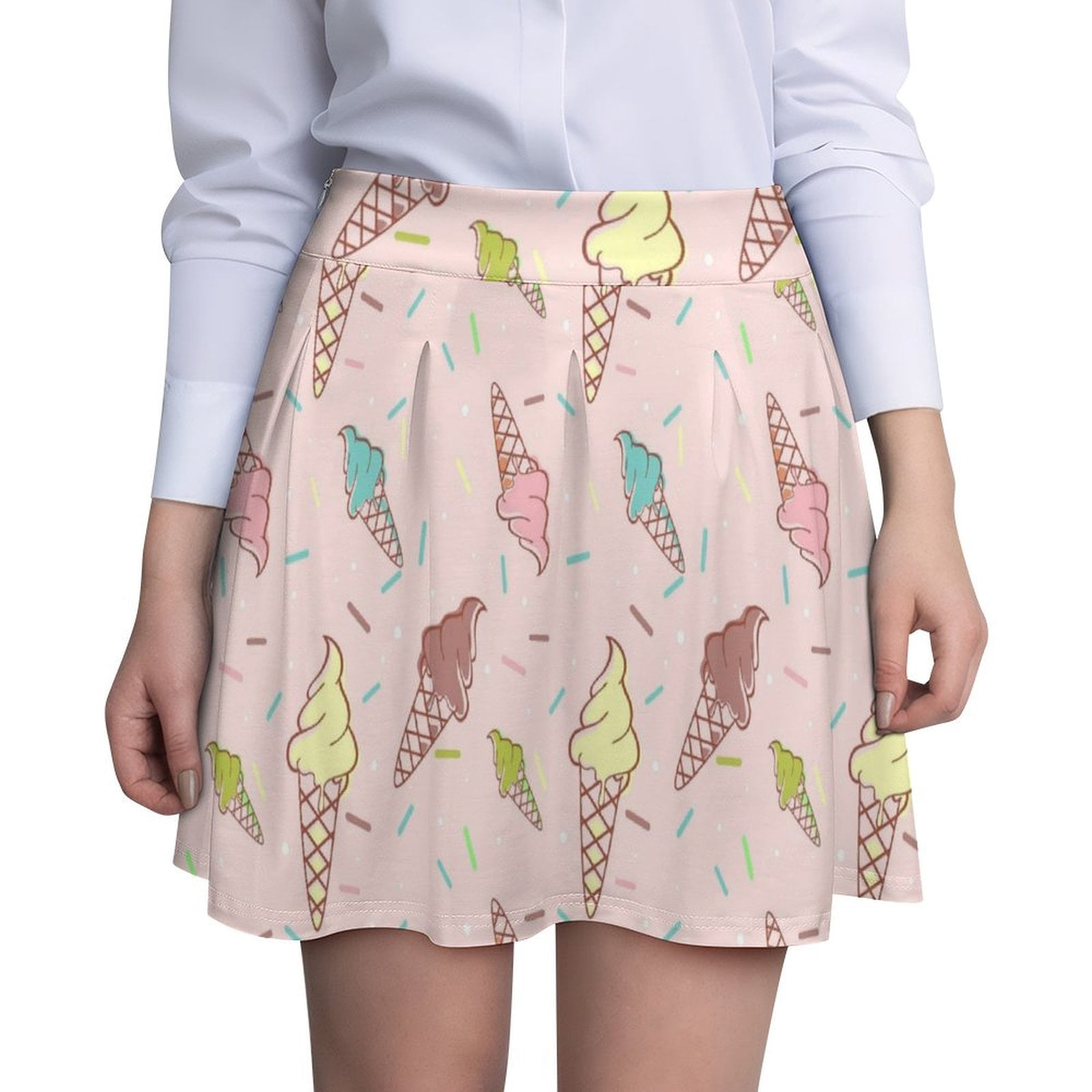 DRESSTELLS Women's Stretchy High Waist Mini Skirt - A-Line Skater Skirt In Fuschia, Medium