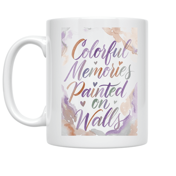 Colorful Memories Painted on Walls - Public Art Enthusiast - 11 oz Ceramic Coffee Mug